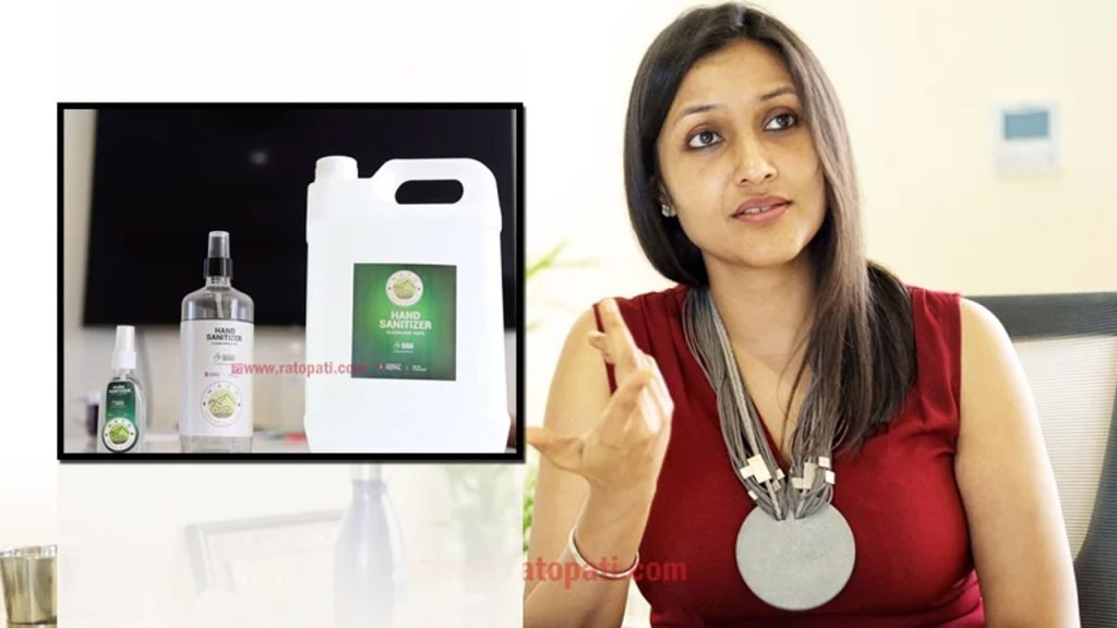 Kathmandu's Dog Chew Nepal exports globally, with images showing a representative discussing health products.