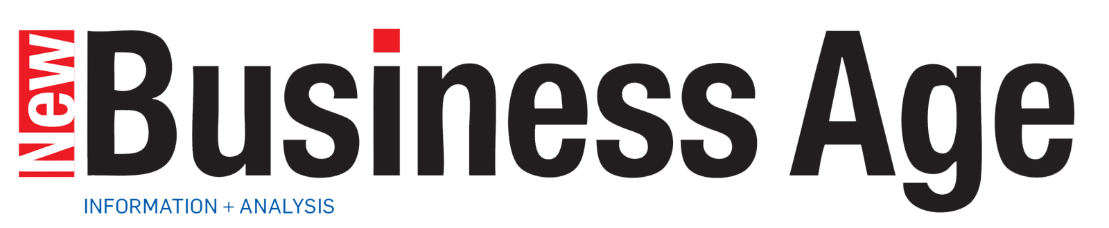 Logo for "New Business Age", a business news entity, with the tagline "INFORMATION + ANALYSIS".